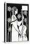 Lady with Cello, from 'Le Morte D'Arthur'-Aubrey Beardsley-Stretched Canvas