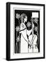 Lady with Cello, from 'Le Morte D'Arthur'-Aubrey Beardsley-Framed Giclee Print