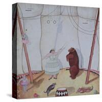 Lady with Dancing Bear, 1980-Mary Stuart-Stretched Canvas
