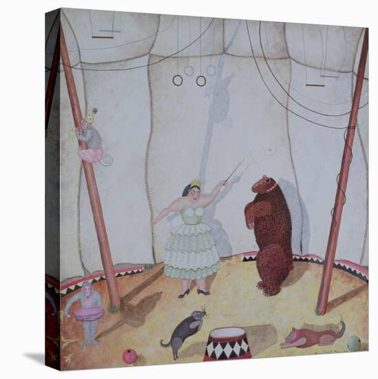 Lady with Dancing Bear, 1980-Mary Stuart-Stretched Canvas