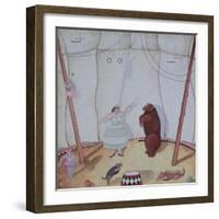 Lady with Dancing Bear, 1980-Mary Stuart-Framed Giclee Print