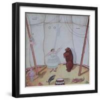 Lady with Dancing Bear, 1980-Mary Stuart-Framed Giclee Print