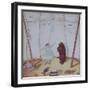 Lady with Dancing Bear, 1980-Mary Stuart-Framed Giclee Print