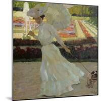 Lady with Dog in the Park of Schleissheim, 1903-Leo Putz-Mounted Giclee Print