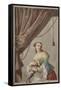 Lady with Dog-Gaspare Diziani-Framed Stretched Canvas