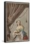 Lady with Dog-Gaspare Diziani-Framed Stretched Canvas