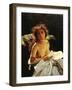 Lady with Fan, 1874-Domenico Morelli-Framed Giclee Print