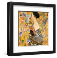 Lady with Fan-Gustav Klimt-Framed Art Print