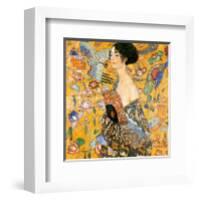 Lady with Fan-Gustav Klimt-Framed Art Print