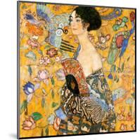 Lady with Fan-Gustav Klimt-Mounted Art Print