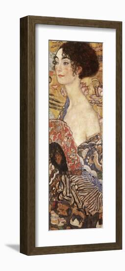 Lady with Fan-Gustav Klimt-Framed Art Print