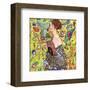 Lady with Fan-Gustav Klimt-Framed Art Print