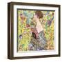 Lady with Fan-Gustav Klimt-Framed Art Print