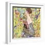 Lady with Fan-Gustav Klimt-Framed Art Print