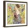 Lady with Fan-Gustav Klimt-Framed Art Print