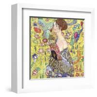 Lady with Fan-Gustav Klimt-Framed Giclee Print