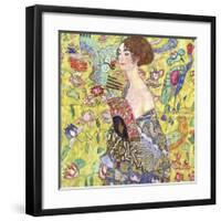 Lady with Fan-Gustav Klimt-Framed Giclee Print