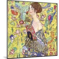 Lady with Fan-Gustav Klimt-Mounted Giclee Print