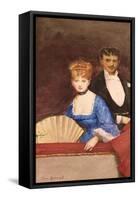 Lady with Fan-Jean Beraud-Framed Stretched Canvas