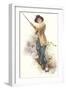 Lady with Fishing Rod-null-Framed Art Print