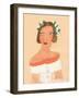 Lady with Flowers In Hair-Norma Kramer-Framed Art Print