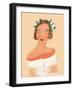 Lady with Flowers In Hair-Norma Kramer-Framed Art Print