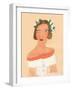 Lady with Flowers In Hair-Norma Kramer-Framed Art Print