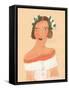 Lady with Flowers In Hair-Norma Kramer-Framed Stretched Canvas