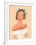 Lady with Flowers In Hair-Norma Kramer-Framed Art Print