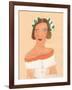 Lady with Flowers In Hair-Norma Kramer-Framed Art Print