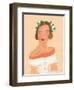 Lady with Flowers In Hair-Norma Kramer-Framed Art Print