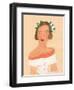 Lady with Flowers In Hair-Norma Kramer-Framed Art Print