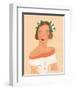 Lady with Flowers In Hair-Norma Kramer-Framed Art Print