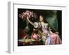 Lady with Flowers-Ladislaw von Czachorski-Framed Giclee Print