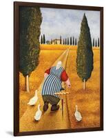 Lady with Fresh Bread-Lowell Herrero-Framed Art Print