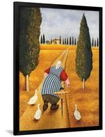 Lady with Fresh Bread-Lowell Herrero-Framed Art Print