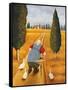 Lady with Fresh Bread-Lowell Herrero-Framed Stretched Canvas