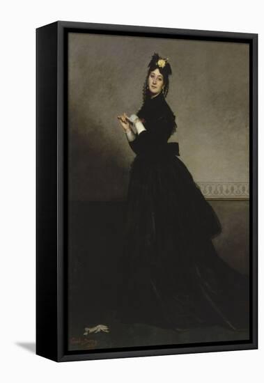 Lady with Glove, c.1869-Charles Durant-Framed Stretched Canvas