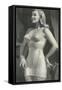 Lady with Good Posture in Underwear-null-Framed Stretched Canvas