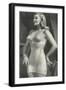 Lady with Good Posture in Underwear-null-Framed Art Print