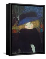 Lady with Hat and Feather Boa, 1909-Gustav Klimt-Framed Stretched Canvas