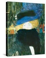 Lady with Hat and Feather Boa, c.1909-Gustav Klimt-Stretched Canvas