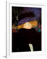 Lady with Hat-Gustav Klimt-Framed Art Print