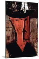 Lady with Hat-Amedeo Modigliani-Mounted Art Print