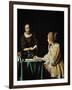 Lady With Her Maidservant Holding a Letter, 1666-Johannes Vermeer-Framed Giclee Print