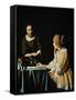 Lady With Her Maidservant Holding a Letter, 1666-Johannes Vermeer-Framed Stretched Canvas