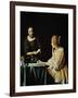 Lady With Her Maidservant Holding a Letter, 1666-Johannes Vermeer-Framed Giclee Print