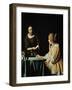 Lady With Her Maidservant Holding a Letter, 1666-Johannes Vermeer-Framed Giclee Print