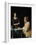 Lady With Her Maidservant Holding a Letter, 1666-Johannes Vermeer-Framed Giclee Print