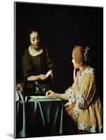 Lady With Her Maidservant Holding a Letter, 1666-Johannes Vermeer-Mounted Giclee Print